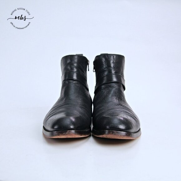 Donald J. Pliner Zaccaro Ankle Leather Boots Black Men 9 - Picture 3 of 14